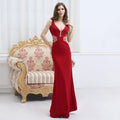 Elegant Women Slimming Defined Waist Sleeveless Floor Length Party Dress