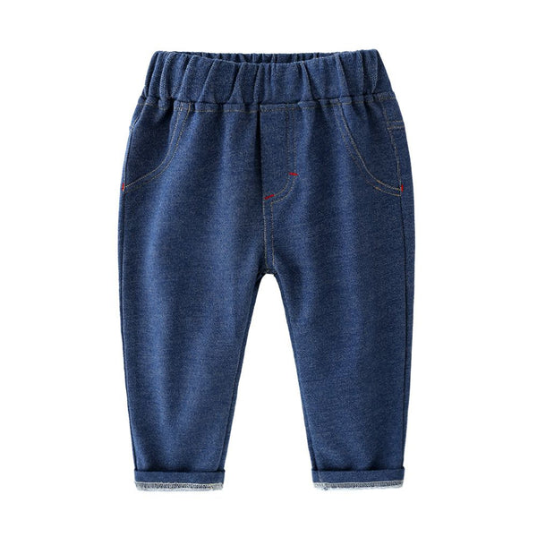 Casual Boys Cotton Solid Color Jeans