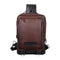 Casual Men Outdoor Sports Wear Solid Color PU Square Chest Pack