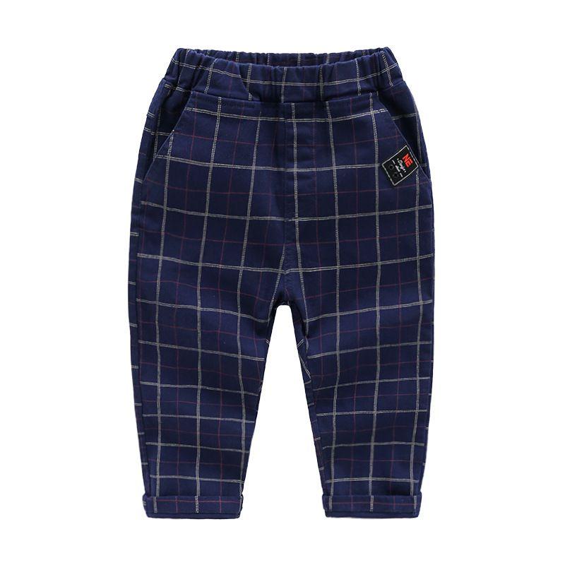 Fashionable Boys Cotton Plaid Printed Pants