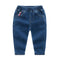 Boys Casual Soft Solid Color Elastic Waist Denim Jeans