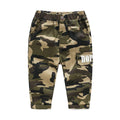 Boys Casual Cotton Elastic Waist Pocket Design Pants