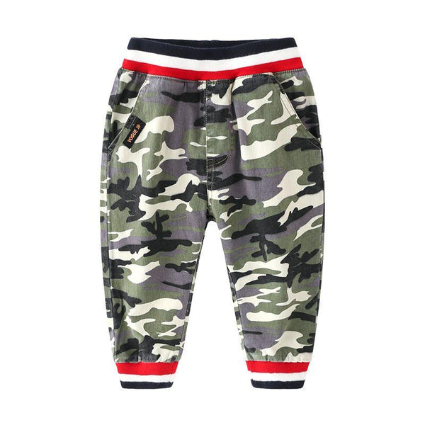 Casual Boys Cotton Patchwork Camouflage Printed Pants