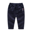 Boys Casual Cotton Elastic Waist Pants