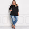Plus Size Women Unique Coo-shoulder Design Pullover Casual T-shirt
