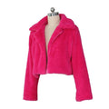 Women Bright Color Luxury Man-made Winter Warm Fur Jacket