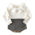 Baby Girls Cotton Long Sleeves Patchwork Knitted Bodysuit