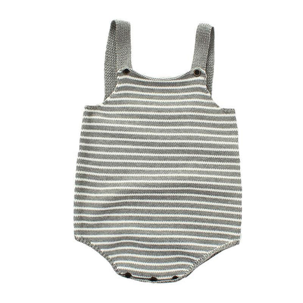 Casual Infant Baby Cotton Stripes Printed Knitted Jumpsuit