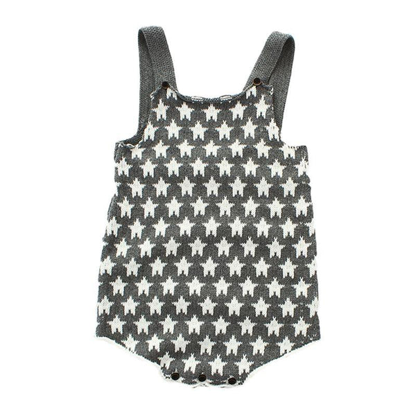 Casual Infant Baby Cotton Stars Printed Knitted Jumpsuit