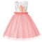 Lovely Girls Lace Flower Embroidered Evening Party Tutu Dress