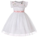 Lovely Girls Lace Short Ruffle Sleeves Patchwork Tutu Princess Dress