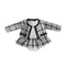 2 Pcs Elegant Baby Girls Grid Printed Outerwear And Patchwork Bodysuit