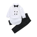 Handsome Baby Boys 3 Pcs Evening Party Shirts And Pants With Bowknot