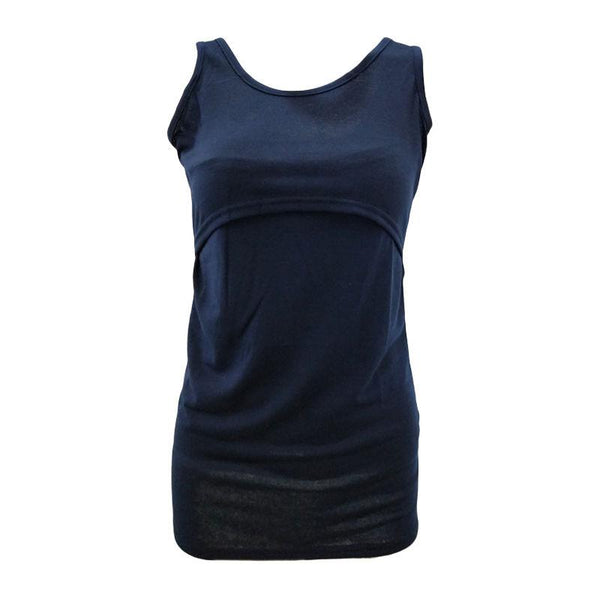 Maternity Cotton Sleeveless Plain Breastfeeding Vest