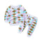 Casual Girls Cotton Scale Printed Long Sleeves Tops And Pants Set