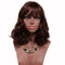 Women Graceful Brown Color Medium-length Curly Hair Wig
