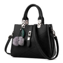 New Arrival Women Solid Color Classic Stitching Design PU Handle Bag