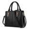 Classic Solid Color Women Large Capacity PU Tote Bag
