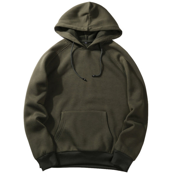 Classic Style Men Solid Color Long Sleeves Hoodies