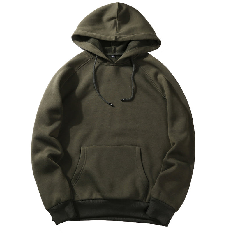 Classic Style Men Solid Color Long Sleeves Hoodies