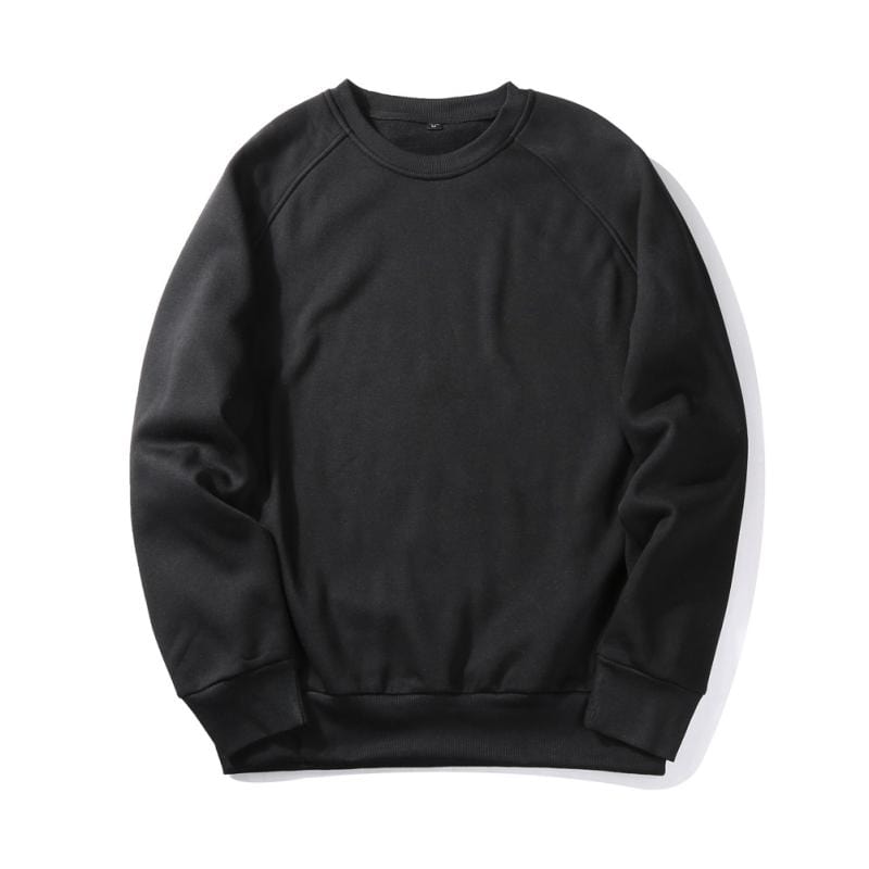 Simple Style Men Solid Color Round Neck Sweatshirts