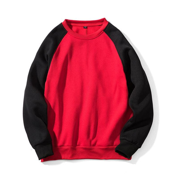 Simple Style Men Patchwork Round Neck Sweatshirts