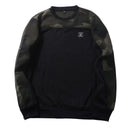 Men Casual Patchwork Camouflage Printed Round Neck Sweatshirts