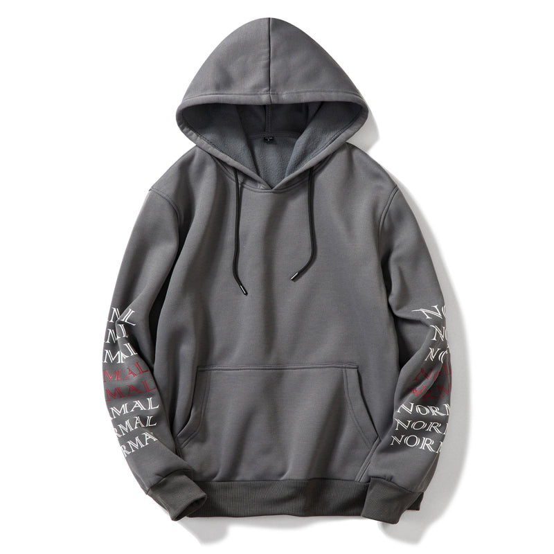 Men Letter Printed Simple Style Hoodies