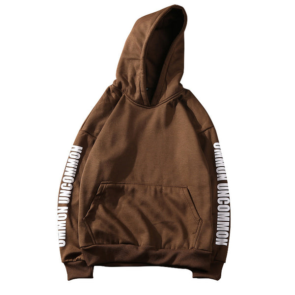 Men Letter Printed Dropped Shoulder Design Hoodies