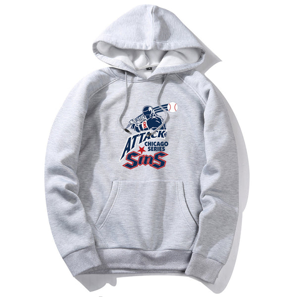 Men Casual Printed Long Sleeves Hoodies