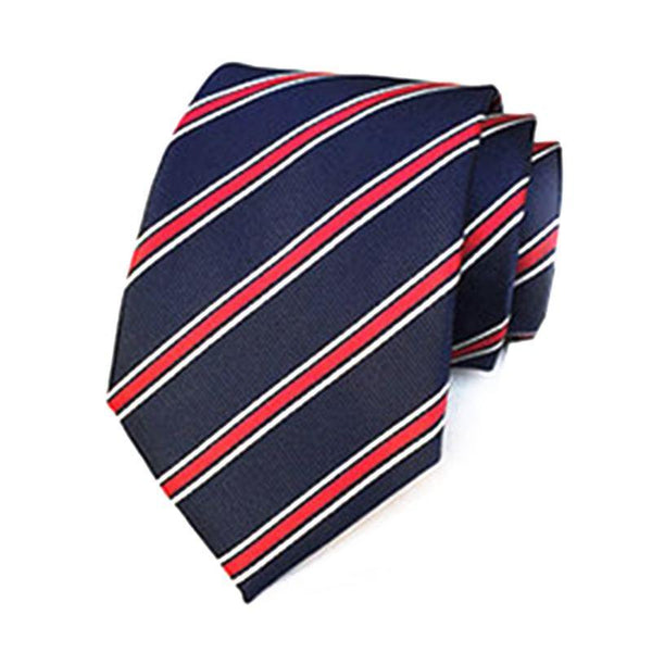 Businessmen Creative Gift Box Stripes Pattern Tie Pocket Square Set