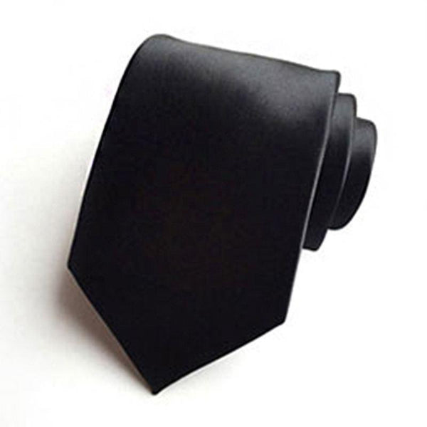 Businessmen Creative Gift Box Solid Color Polyester Tie Pocket Square Set