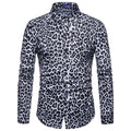 Men Leopard Printed Buttons Shirts