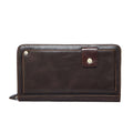 Men Solid Color Simple Design Good Quality Genuine Leather Purse