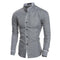 Simple Style Men Solid Color Standing Collar Shirts