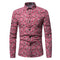 Men Cotton Flower Printed Lapel Shirts