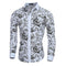 Fashion Men Floral Printed Lapel Shirts