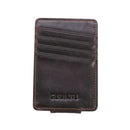 Men Solid Color Cow Leather Easily-carried Hasp Card Case