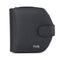 Creative Half Round Shape Solid Color Women Trifold Genuine Leather Wallet