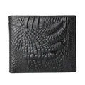 Creative 3D Crocodile Grain Design Men Trendy Genuine Leather Wallet
