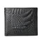 Creative 3D Crocodile Grain Design Men Trendy Genuine Leather Wallet