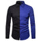 Men Cotton Color Blocking Patchwork Shirts