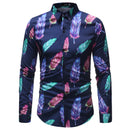 Men Multicolor Feather Printed Shirts