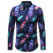 Men Multicolor Feather Printed Shirts