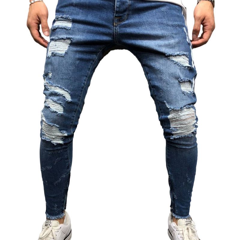 Fashion Men Slim Fit Soft Pencil Denim Pants