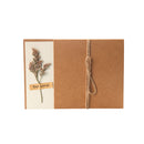 10 Pcs Dry Flower Design Birthday Festival Kraft Greeting Cards