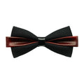 Creative Double layer Color Blocking Design Men PU Formal Bowtie