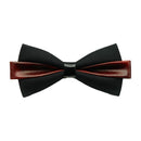 Creative Double layer Color Blocking Design Men PU Formal Bowtie