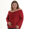 Fashion Plus Size Lady Bowknot Off-shoulder Design Casual Top