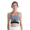 Creative Geometric Pattern Color Blocking Design Women Seamless Sports Bra